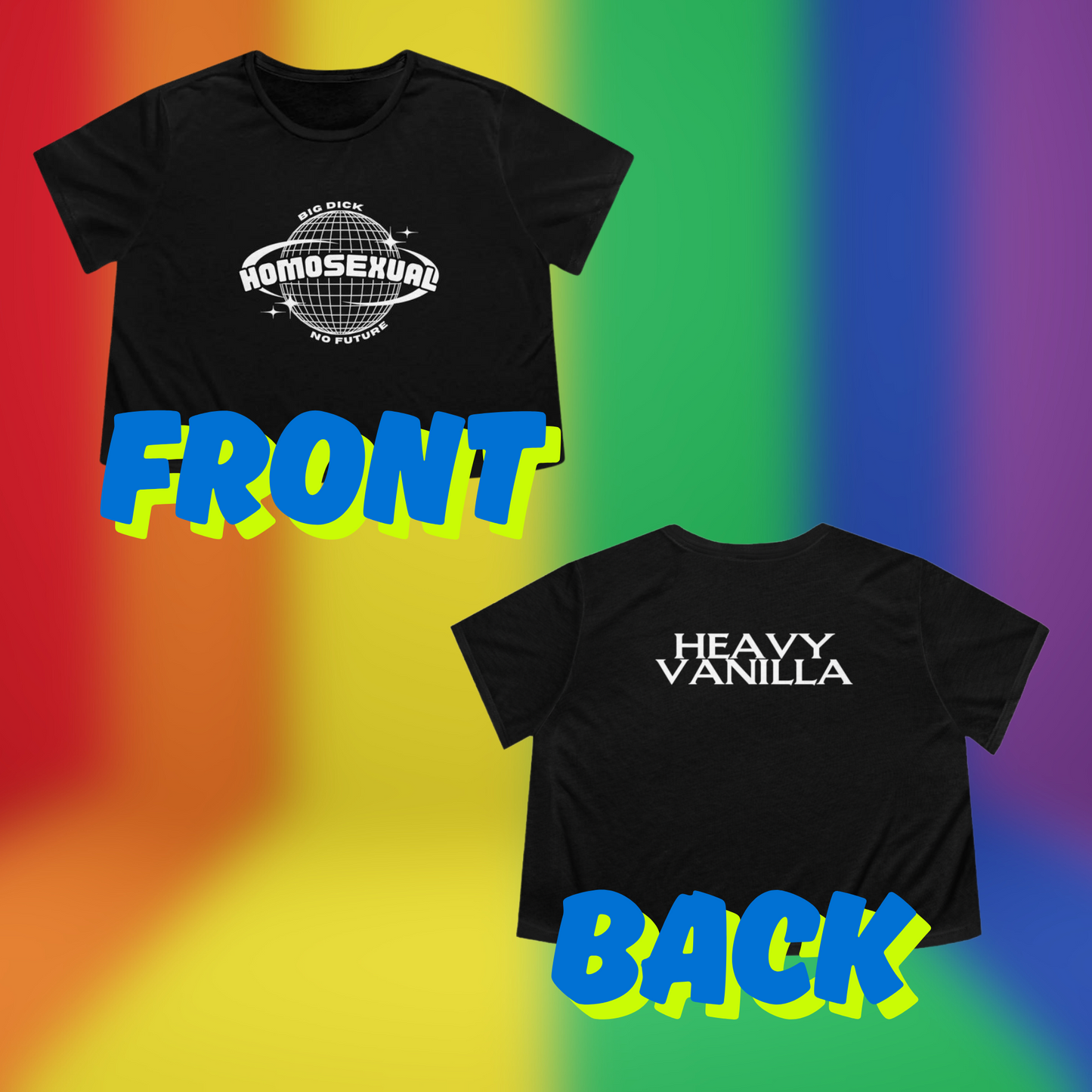 HOMOSEXUAL Flowy Cropped Tee