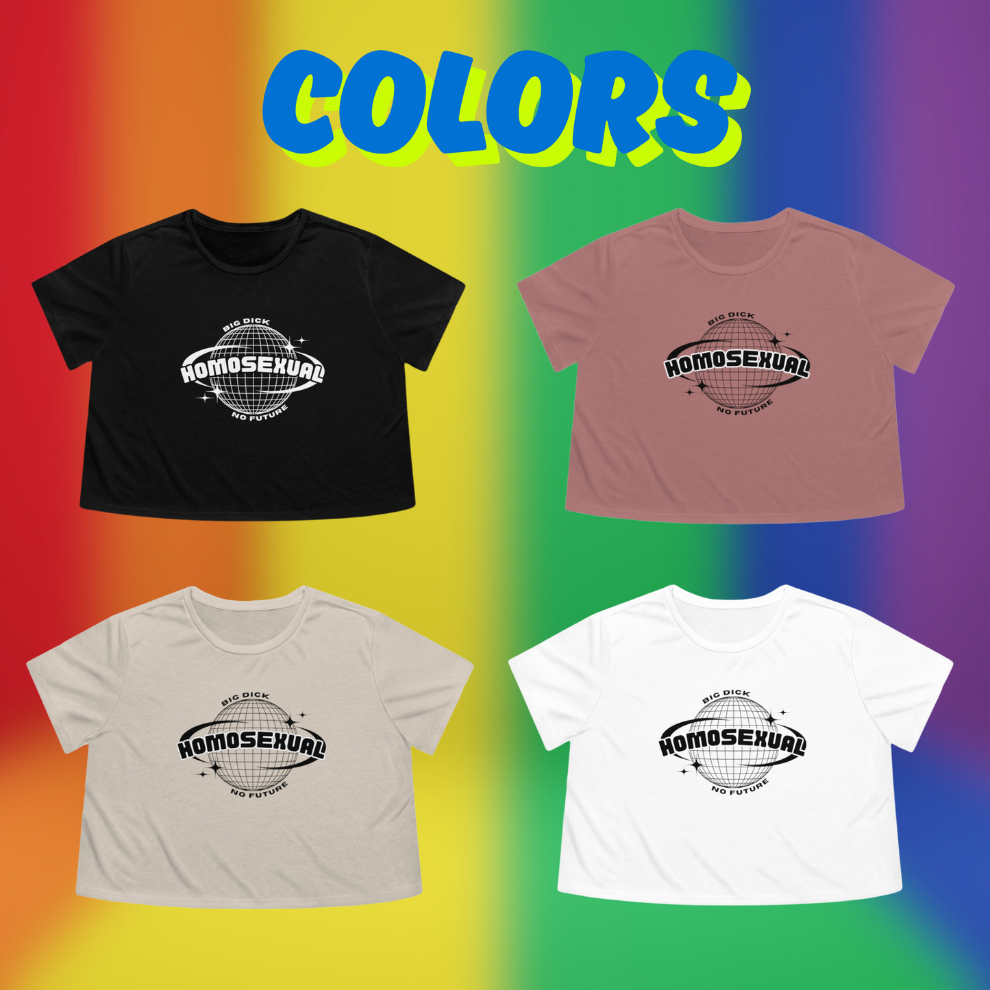 HOMOSEXUAL Flowy Cropped Tee
