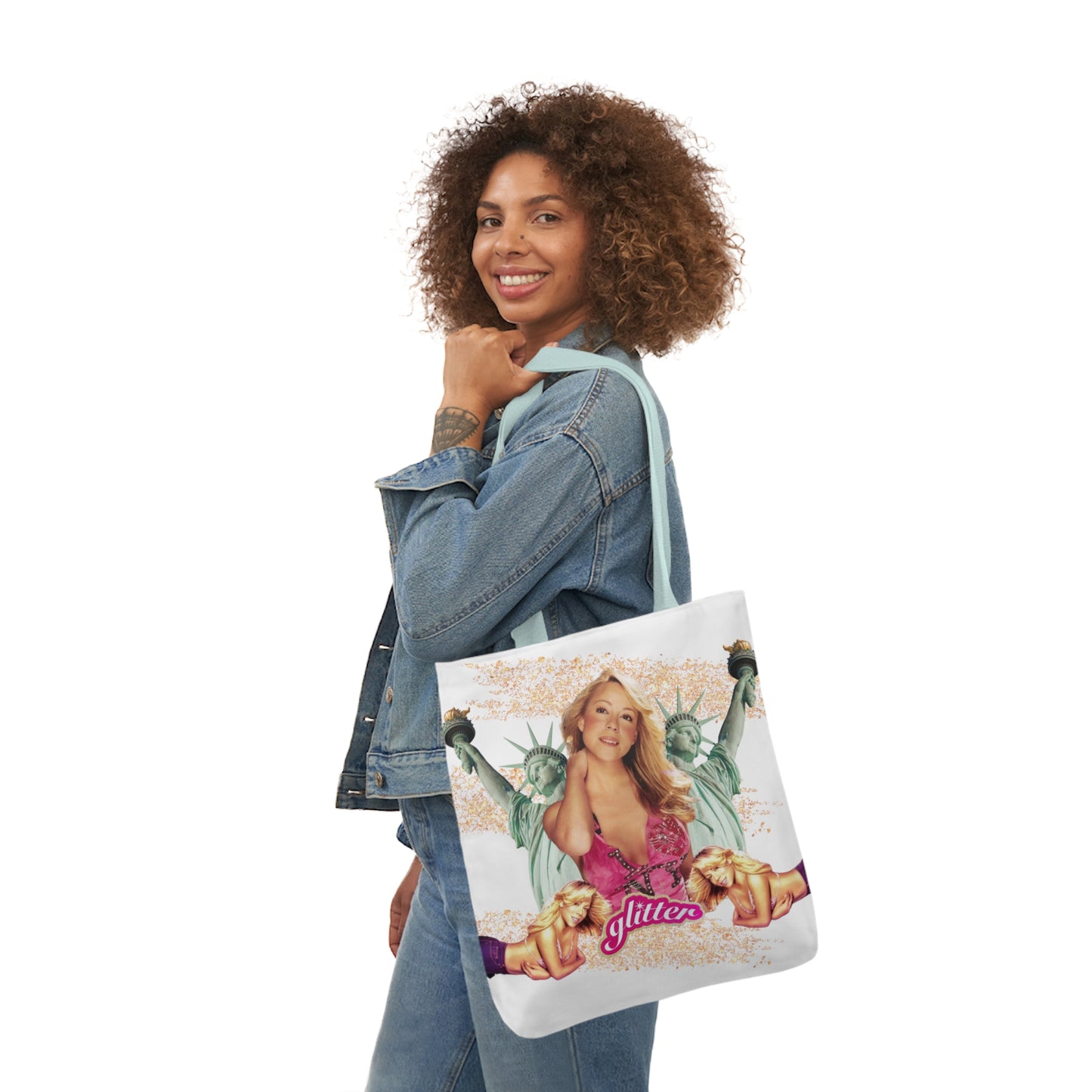 I LOVE NY Polyester Canvas Tote Bag