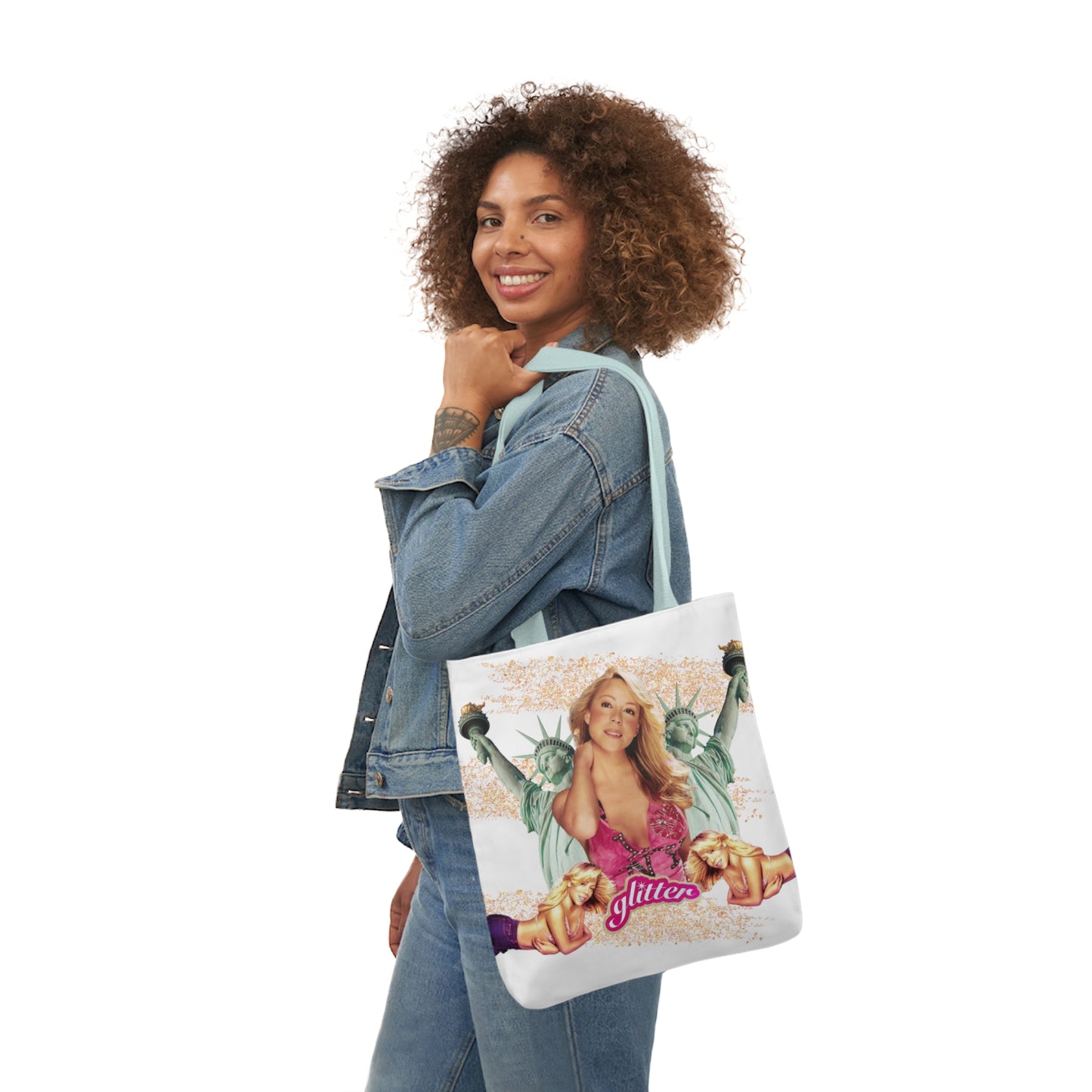 I LOVE NY Polyester Canvas Tote Bag