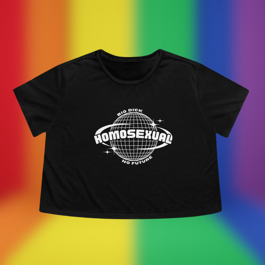 HOMOSEXUAL Flowy Cropped Tee